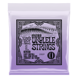 Ernie Ball CONCERT/ TENOR NYLON BALLEND UKE SET BLK WND LOW G