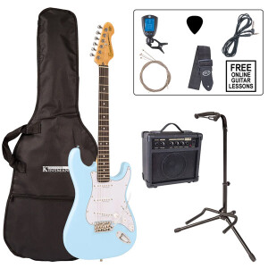 Encore E6 Electric Guitar Pack - Laguna Blue