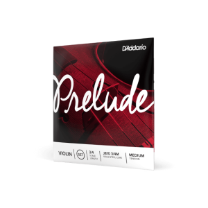 D'Addario Prelude Violin String Set, 3/4 Scale, Medium Tension