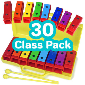 Tetra 8 Note Coloured Chime Bars - Class Pack - 30