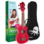 Octopus Academy Soprano Ukulele - Candy Apple Red